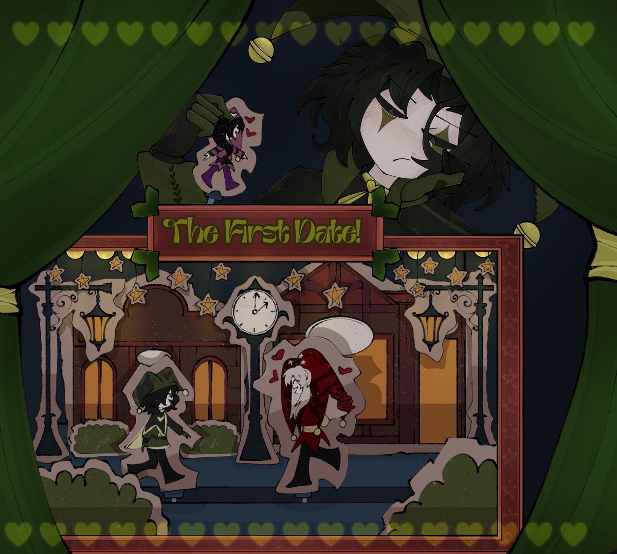 Hot take, but Harlequin never loved Columbina, he always loved Pierrot, trust me /j
#tfc #thefreakcircus #Harlequin #applegreen #pierrot #columbina