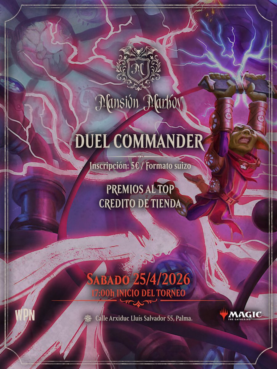 MansionMarkov's tweet photo. Eventos semana 20/4/26 - 26/4/26 https://t.co/OyVyJDn81q