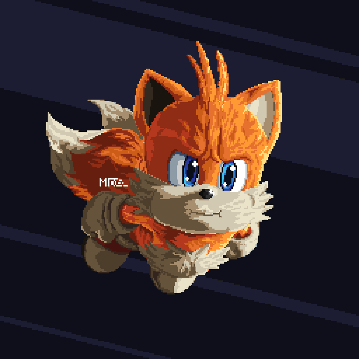 Fadastudio25's tweet image. #TailsTuesday , Here's the Movie Tails I redraw in Pixel back in 2024👀.
.
#tails #pixel #sonicmovie