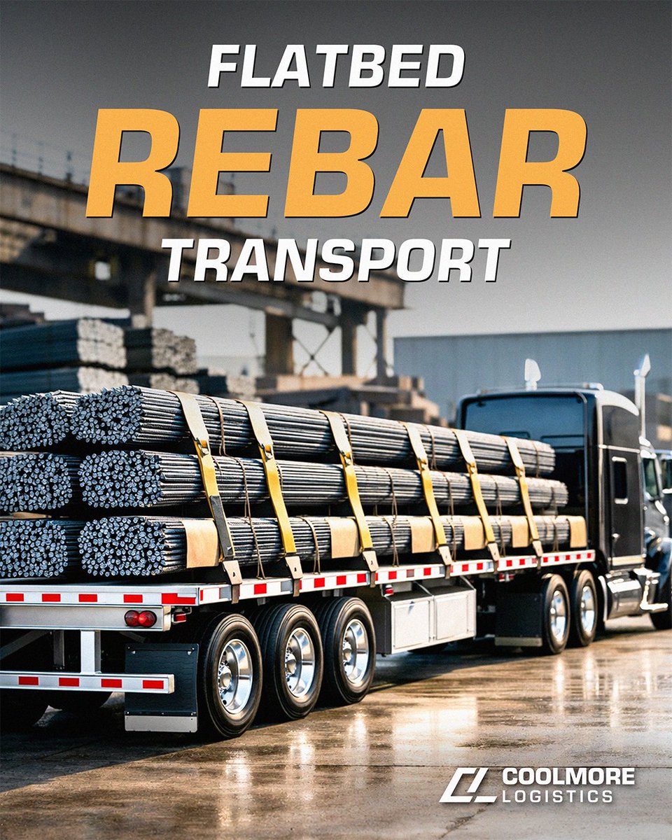Rebar transport requires proper securement, planning, and control. ⚙️🚛

Coolmore Logistics handles flatbed rebar shipments with the experience to manage steel safely, including loads that exceed standard dimensions and require added oversight.

🌐 coolmorelogistics.com