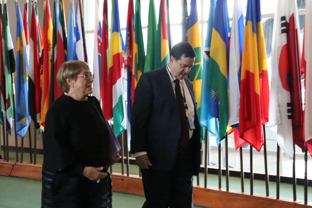 PTMunozledo's tweet photo. Acompañando esta mañana a nuestra candidata conjunta 🇧🇷🇲🇽 Michelle Bachelet a la Secretaría General de las Naciones Unidas 🇺🇳 durante su presentación ante el pleno de la Asamblea General de la Organización en la ciudad de Nueva York. https://t.co/edYSanHYaB