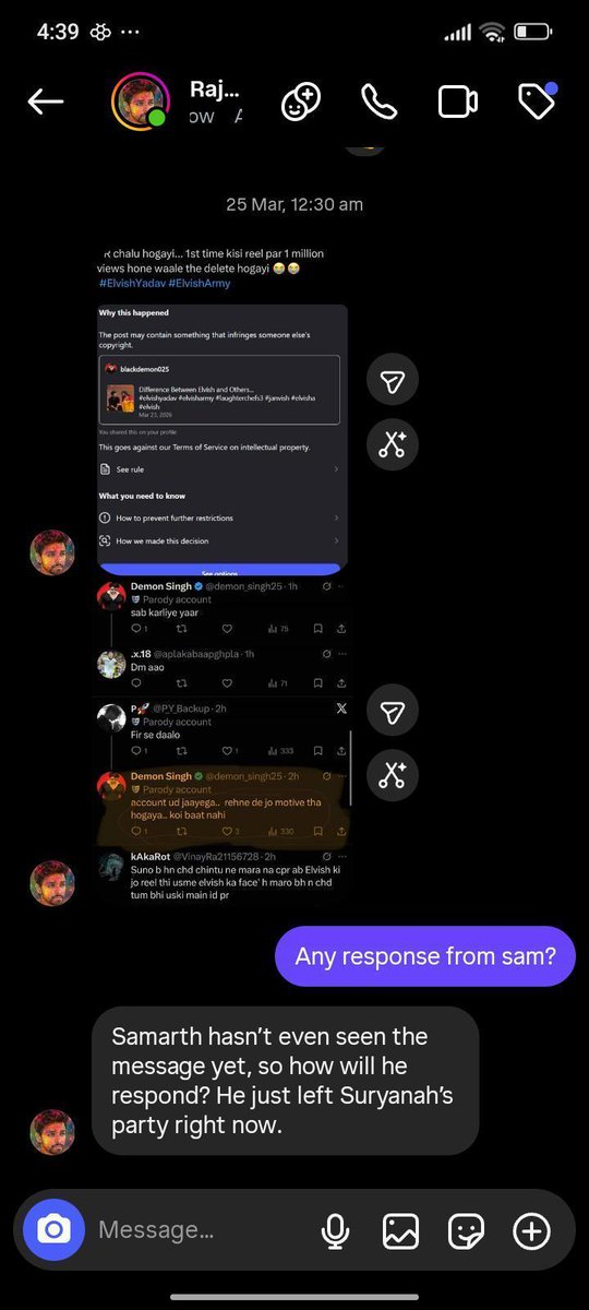 im_aakay's tweet photo. Hamre FD ko Target kiya ja raha hai 🤦‍♂️🥲
#elvishyadav #elvisharmy @ElvishYadav https://t.co/0GppF2Nwgn