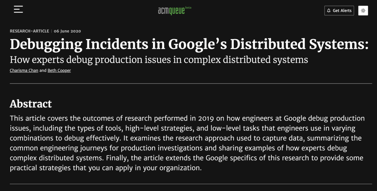 vivekgalatage's tweet photo. Insightful read - Debugging Incidents in Google’s Distributed Systems

https://t.co/pC88JOfXHL https://t.co/BI4HSIUHZU