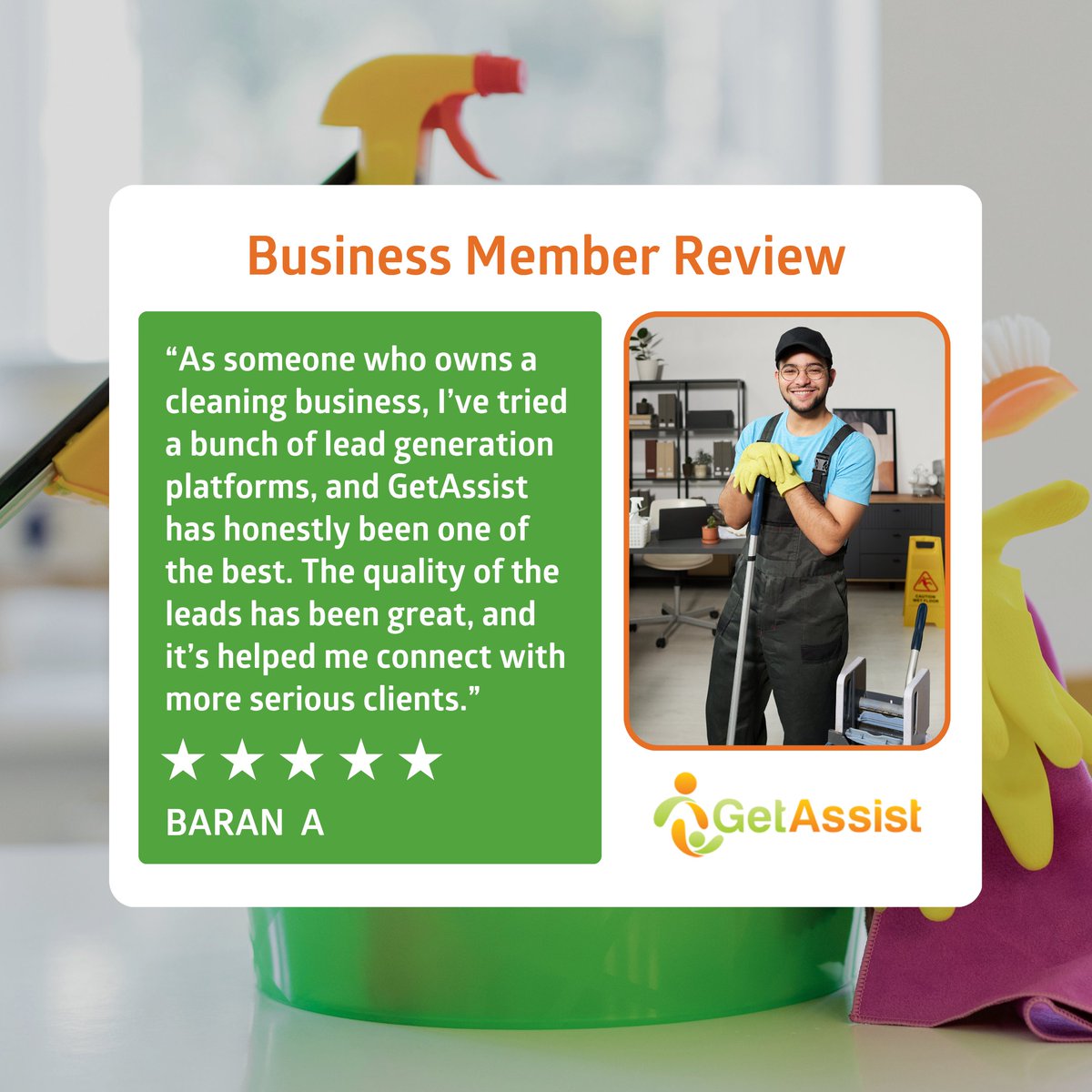 GetAssistApp's tweet image. "I’ve tried a bunch of lead generation platforms, and GetAssist has honestly been one of the best. The #quality of the #leads has been great, and it’s helped me connect with more serious clients."
BARAN A

Let the #SeriousLeads come to you on GetAssist!
bit.ly/4sIxPWE