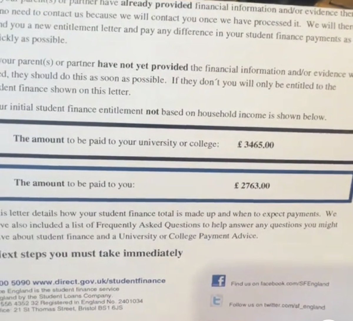 ThatStudentPage's tweet photo. Just found my brothers student finance letter from 2012… tuition was only 3.4k a year. 😭😭

We really missed out https://t.co/gyKuKFDHLM