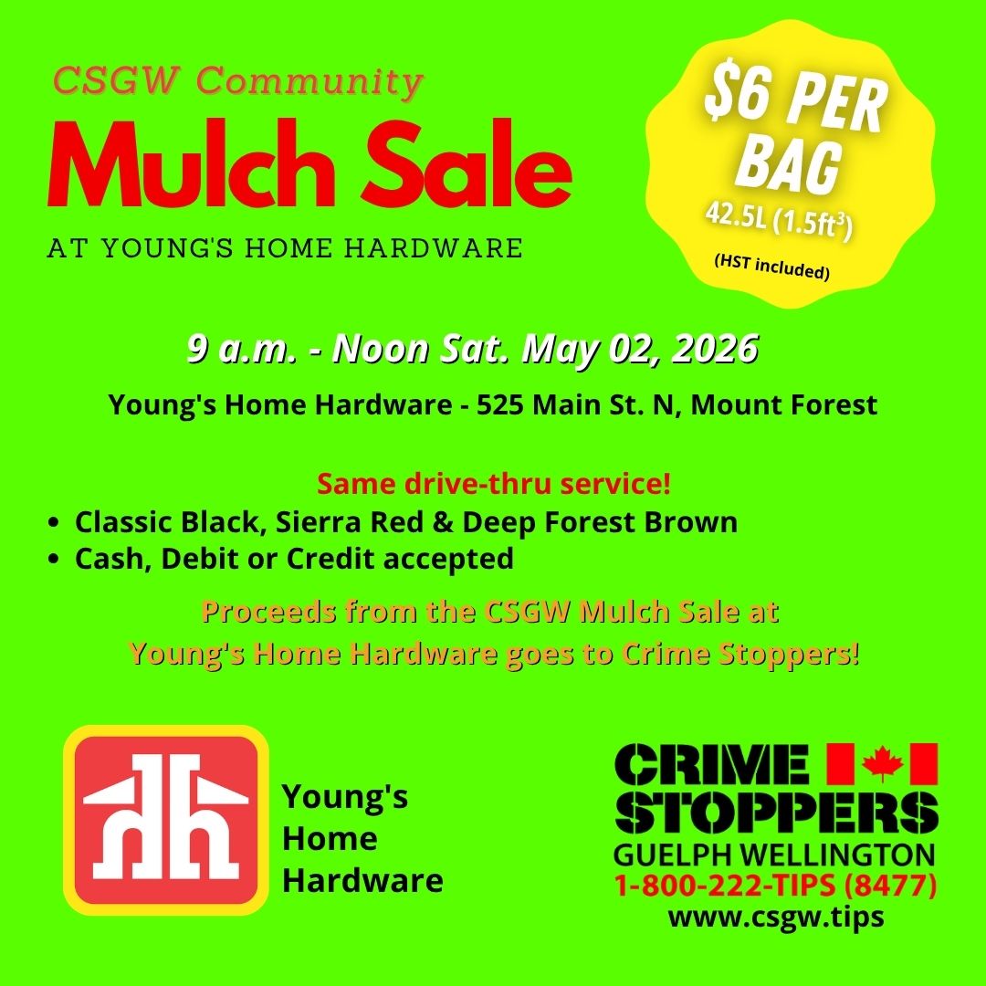 CSGWtips's tweet image. Two great fundraising options for supporters of #CSGW! May 2 in #Mount Forest and all month long in #Guelph. Check it out &amp;amp; support us!

Thank you @youngshomehardware &amp;amp; @JLsHomeHardware for your support!

#CommunitySafety