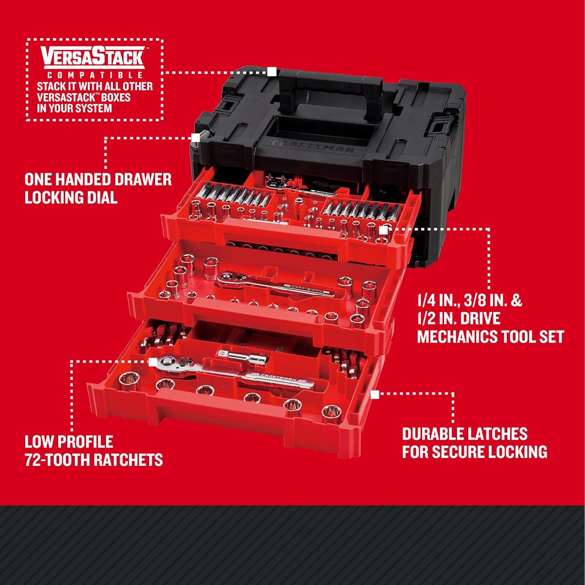 JCteixeira66's tweet image. Level up your tool collection with the CRAFTSMAN VERSASTACK 216-piece set! 🛠️ This professional mechanics kit comes in a stackable, durable case for perfect organization. High-quality tools for any job.

Get the deal: amzn.to/4sQNWSe

#Craftsman #Tools