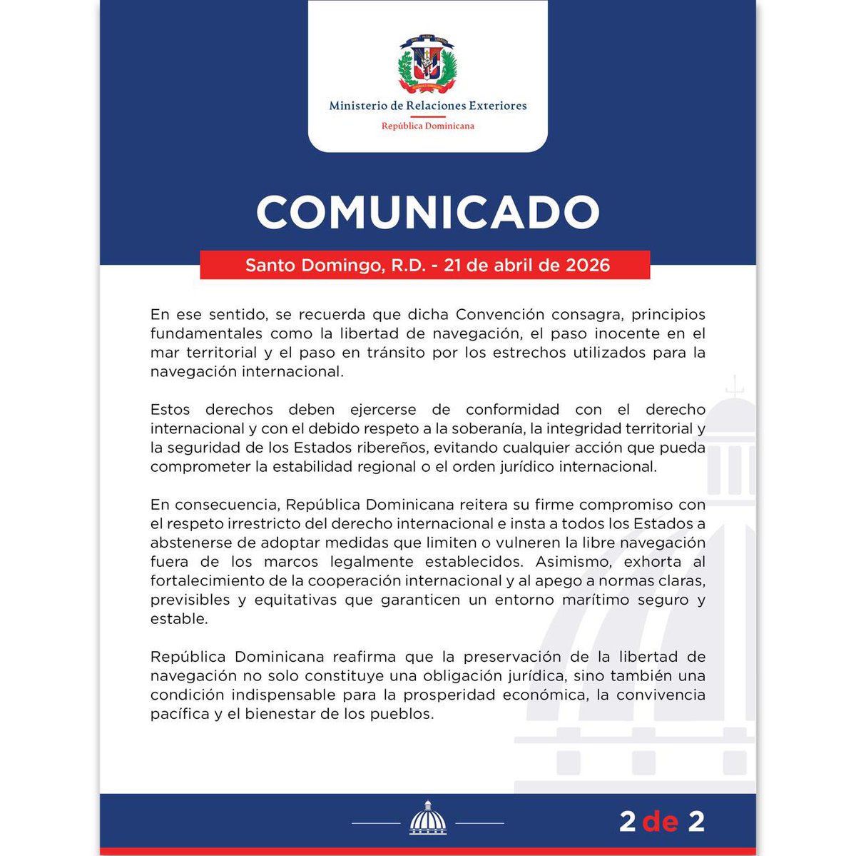 Cancillería de República Dominicana tweet media