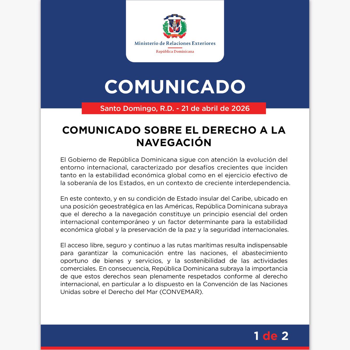 Cancillería de República Dominicana tweet media
