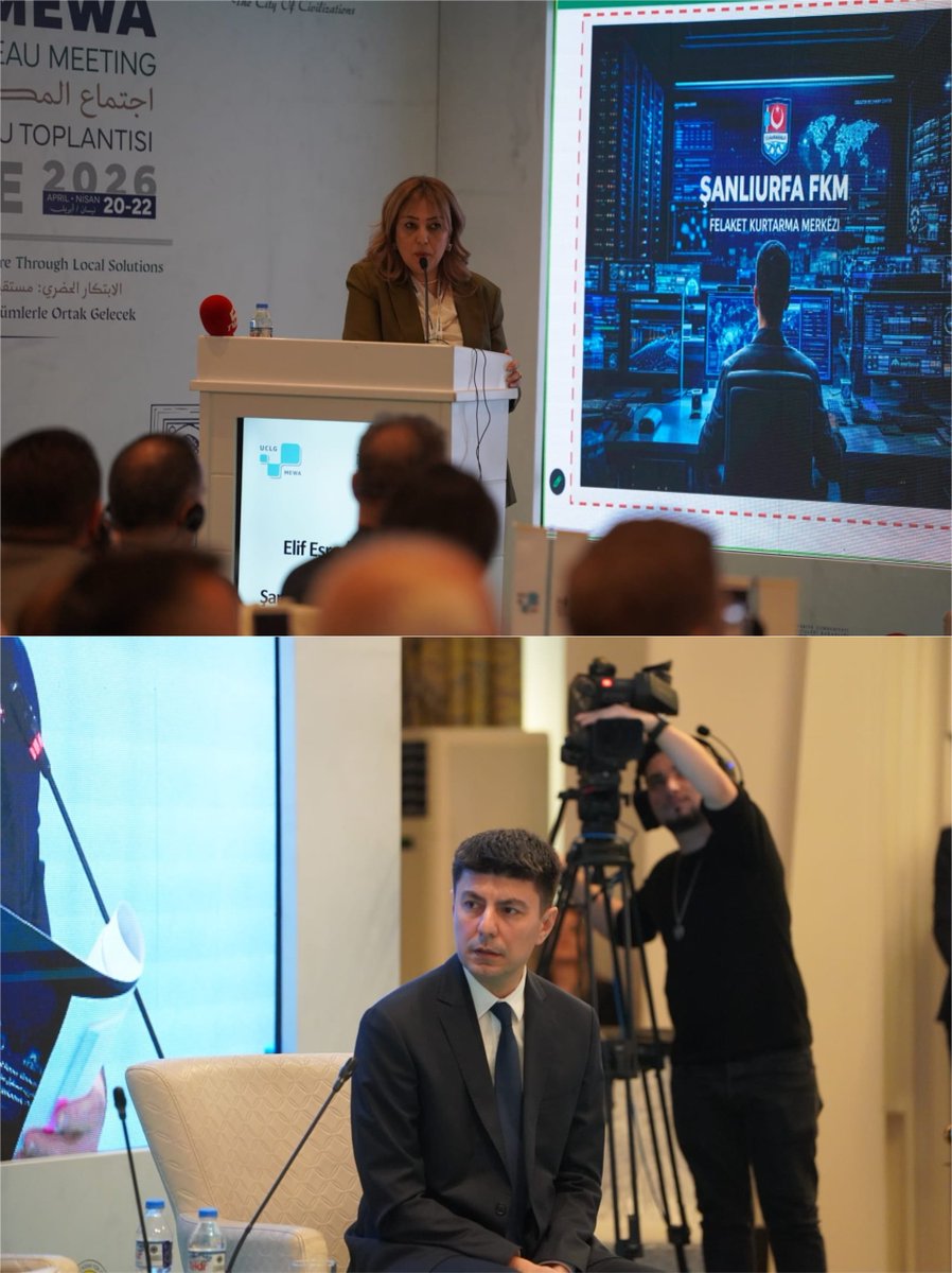 UCLGMEWAorg's tweet photo. 🔵⚪️UCLG-MEWA Executive Bureau 2026, Niğde | Day 2, Panel Session I: Urban Innovation and Smart Cities: A New Era for Local Governments

The session was moderated by Zinnur Büyükgöz, Mayor of Gebze & President of UCLG-MEWA Committee on Smart Cities and Urban Mobility, who framed the discussion around technology-driven innovation and the transformation of urban governance through smart solutions. Key contributions included:

• Dr. Feyzullah Gündoğdu, Head of Eurasia RO & Senior Adviser: Focused on smart and eco-friendly transportation systems, sustainable urban mobility, improved access to services, optimized use of urban space, and the role of public transport in reducing congestion and enhancing livability.

• Dr. Zeina Nazer, Co-Founder of Cities Forum: Highlighted smart and sustainable urban solutions, including international good practices such as Benguerir, emphasizing innovation-driven urban transformation.

• Elif Esra Önal, Head of External Affairs, Şanlıurfa Metropolitan Municipality: Presented human-centered digital transformation in local services, linking SDG 9 and SDG 11, and shared best practices from Şanlıurfa, including pedestrianization and technology-based solutions aligned with citizen needs.

• Arc. Lubna Al Huneiti, Smart Cities Executive Director, Amman Metropolitan Municipality: Shared holistic smart city transformation approaches from Amman, with a focus on enhancing human-centered urban mobility and integrated planning.

• Çağatay Büyüktopçu, Founder & CEO of CyberWhiz: Underlined the importance of IoT cybersecurity in local governance, emphasizing the protection of digital urban systems and smart city infrastructure.

جتماع المكتب التنفيذي لمنظمة UCLG-MEWA لعام 2026، نيدة | اليوم الثاني، جلسة نقاش I:  الابتكار الحضري والمدن الذكية: عصر جديد للإدارات المحلية 
  أدار الجلسة زينور بويوكجوز، رئيس بلدية جبزة ورئيس لجنة المدن الذكية والتنقل الحضري التابعة لمنظمة UCLG-MEWA
،حيث ركز النقاش على الابتكار المعتمد على التكنولوجيا وتحويل الحوكمة الحضرية من خلال الحلول الذكية. ومن أبرز المساهمات ما يلي:

الدكتور فيض الله غوندوغدو، رئيس مكتب أوراسيا الإقليمي للاتحاد العالمي للنقل العام وكبير المستشارين: ركز على أنظمة النقل الذكية والصديقة للبيئة، والتنقل الحضري المستدام، وتحسين الوصول إلى الخدمات، والاستخدام الأمثل للمساحات الحضرية، ودور وسائل النقل العام في الحد من الازدحام وتعزيز جودة الحياة.

الدكتورة زينة ناظر، المؤسسة المشاركة لمنتدى المدن: سلطت الضوء على الحلول الحضرية الذكية، والمستدامة، بما فيه الممارسات الدولية الجيدة مثل مدينة بنقيرير، مع التركيز على التحول الحضري المعتمد على الابتكار.

إليف إسراء أونال، رئيسة الشؤون الخارجية في بلدية شانلي أورفا الكبرى:
عرضت التحول الرقمي الذي يركز على الإنسان في الخدمات المحلية، وربطت الهدف 9 والهدف 11 من أهداف التنمية المستدامة، كما ذكرت الممارسات الجيدة في مدينة شانلي أورفا، بما في ذلك تخصيص مناطق للمشاة والحلول التكنولوجية التي تتماشى مع احتياجات المواطنين.

م. لبنى الحنيطي، المديرة التنفيذية للمدن الذكية في أمانة عمان الكبرى:  شاركت نُهج شاملة لتحويل المدن إلى مدن ذكية من عمّان، مع التركيز على تعزيز التنقل الحضري الذي يتمحور حول الإنسان، والتخطيط المتكامل.

شاتاي بويوكتوبتشو، المؤسس والرئيس التنفيذي لشركة CyberWhiz: أكد على أهمية الأمن السيبراني في مجال الحوكمة المحلية، مع التركيز على حماية الأنظمة الحضرية الرقمية والبنية التحتية للمدن الذكية.

🔵⚪️UCLG-MEWA Yürütme Kurulu 2026, Niğde | 2. Gün, Panel Oturumu I: Kentsel Yenilikçilik ve Akıllı Şehirler:Yerel Yönetimlerde Yeni Dönem

Oturum, Gebze Belediye Başkanı ve UCLG-MEWA Akıllı Şehirler ve Kentsel Mobilite Komitesi Başkanı Zinnur Büyükgöz'ün moderatörlüğünde, teknoloji odaklı inovasyon ve akıllı çözümler yoluyla kentsel yönetimin dönüşümü çerçevesinde gerçekleştirildi. 

• Dr. Feyzullah Gündoğdu, Uluslararası Toplu Taşıma Birliği (UITP) Avrasya Bölge Ofisi Müdürü: Akıllı ve çevre dostu ulaşım sistemleri, sürdürülebilir kentsel mobilite, hizmetlere erişimin iyileştirilmesi, kentsel alanın optimize edilmiş kullanımı ve toplu taşımanın trafik sıkışıklığını azaltma ve yaşam kalitesini artırmadaki rolüne odaklandı.

• Dr. Zeina Nazer, Şehirler Forumu Kurucu Ortağı: İnovasyon odaklı kentsel dönüşümü vurgulayarak, Benguerir örneği gibi uluslararası iyi uygulamalar da dahil olmak üzere akıllı ve sürdürülebilir kentsel çözümlerin altını çizdi.

• Şanlıurfa Büyükşehir Belediyesi Dış İlişkiler Daire Başkanı Elif Esra Önal: Yerel hizmetlerde insan merkezli dijital dönüşümü ve Şanlıurfa'dan yayalaştırma ve vatandaş ihtiyaçlarıyla uyumlu teknoloji tabanlı çözümler de dahil olmak üzere iyi uygulamaları paylaştı.

• Amman Büyükşehir Belediyesi Akıllı Şehirler Yürütücü Direktörü Mimar Lubna Al Huneiti: Amman'dan insan merkezli kentsel hareketliliği ve entegre planlamayı geliştirmeye odaklanan bütüncül akıllı şehir dönüşüm yaklaşımlarını paylaştı.

• CyberWhiz Kurucu Yönetim Kurulu Başkanı Çağatay Büyüktopçu: Yerel yönetimde IoT siber güvenliğinin öneminin altını çizerek, dijital kentsel sistemlerin ve akıllı şehir altyapısının korunmasının önemini vurguladı.