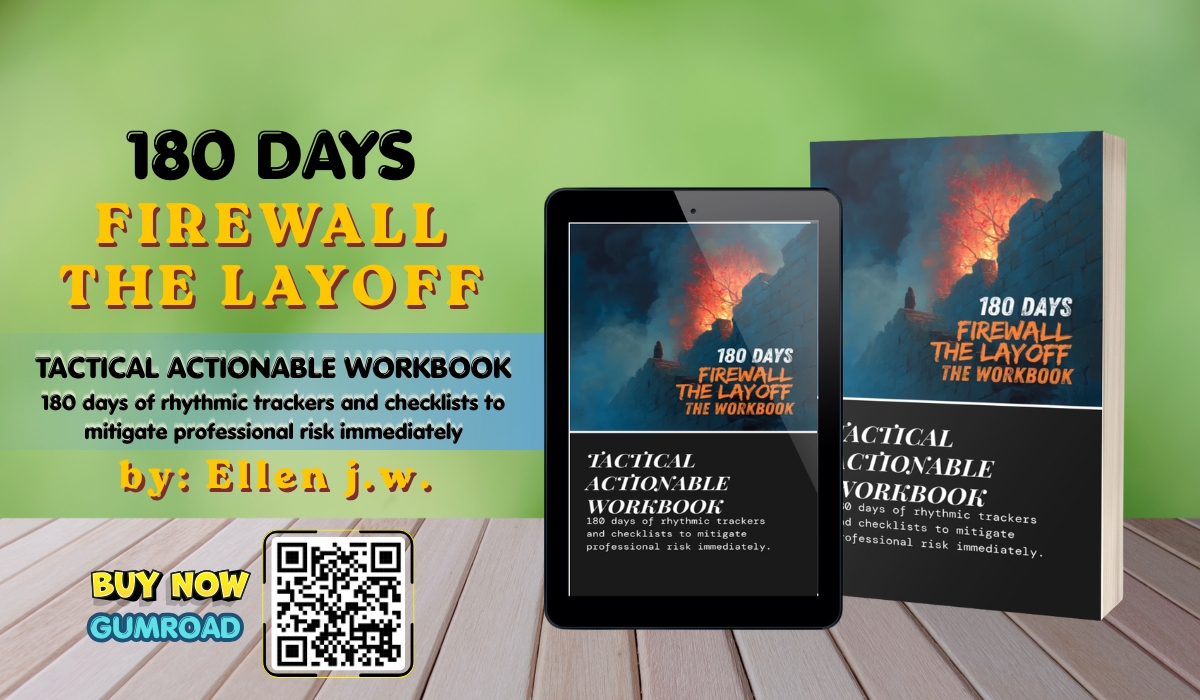 socialwiseit's tweet image. 📘 180 Days: Firewall The Layoff
📝𝐀𝐮𝐭𝐡𝐨𝐫: Ellen J.W
👉Available Now On Gumroad
📕𝐁𝘂𝘆 𝐍𝗼𝘄 Book Link: recluse3.gumroad.com/l/180daysfirew…
#180Days #Firewall #TheLayoff #WorkplaceDrama #CorporateLife #JobLoss #EmployeeJourney #CareerTransition