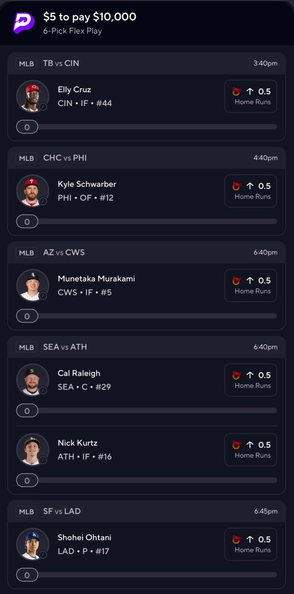DONZPICKS's tweet image. EASIEST WAY TO MAKE $10,000 ON DINGER TUESDAY.

⭐️FAVE: Cal Raleigh,Ohtani &amp;amp; Munetaka Murakami.
Good Luck ☘️
Sometimes It’s This Simple.
prizepicks.onelink.me/gCQS/shareEntr…
| #PrizePicks | #ChalkBoard | #DraftKings                                                                  |#Fanatics |