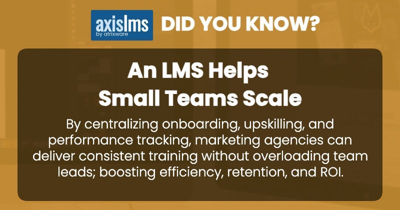 Atrixware's tweet image. Did You Know? Centralizing onboarding, upskilling, and performance tracking, marketing agencies can deliver consistent training without overloading team leads 
zurl.co/fZSNu  #lms #elearning #hr #atrixware #axislms
