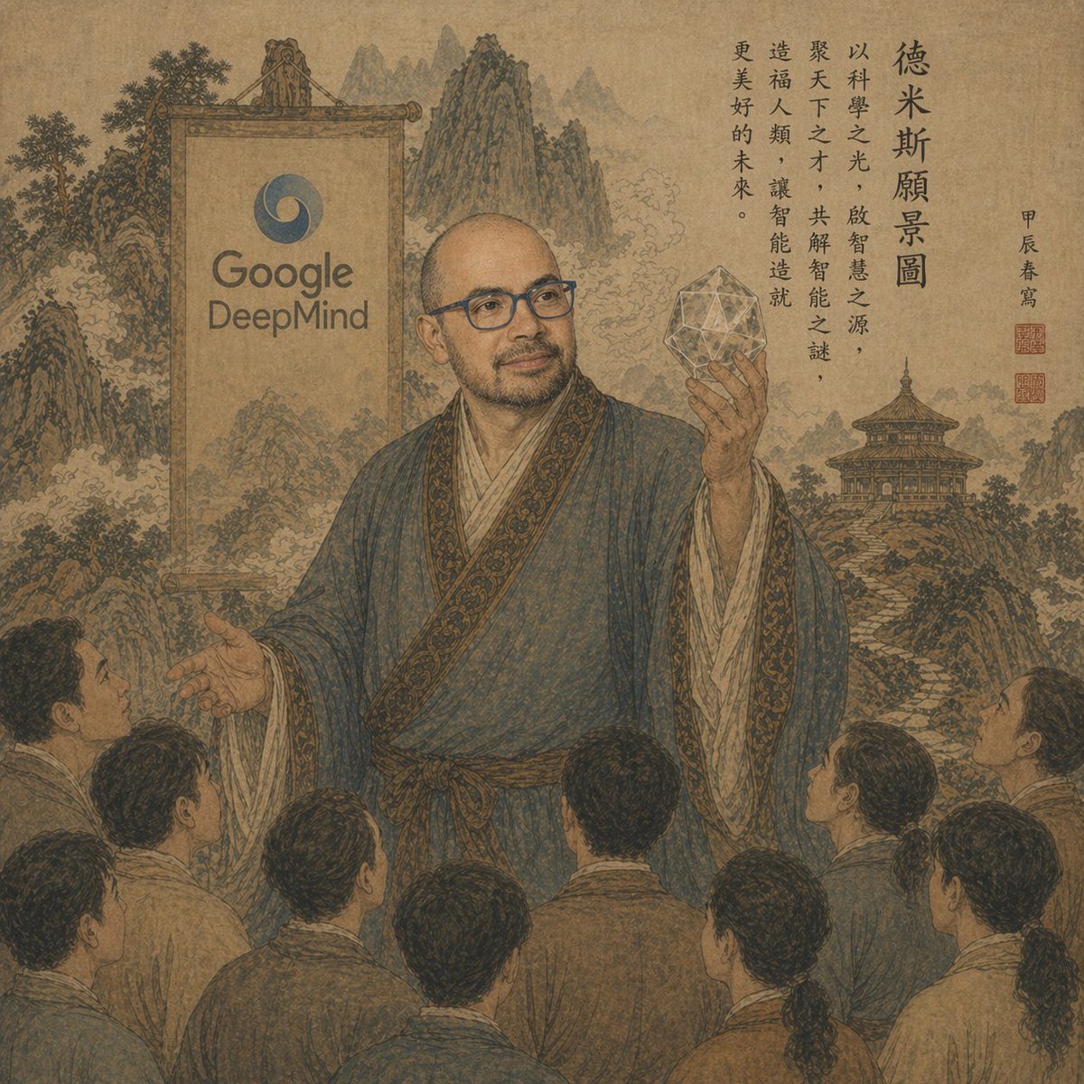 Classical Chinese Scholar with XAI Motif