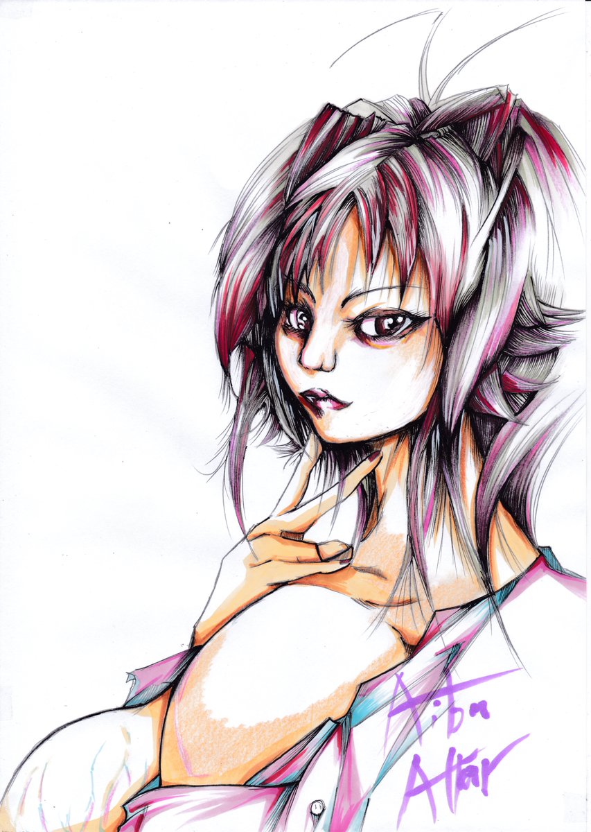 AibaAfter's tweet photo. いつもよりリアルに描いてみました
#絵描きさんと繋がりたい
#アナログ原画 
#イラスト https://t.co/hOhbhM4aZY