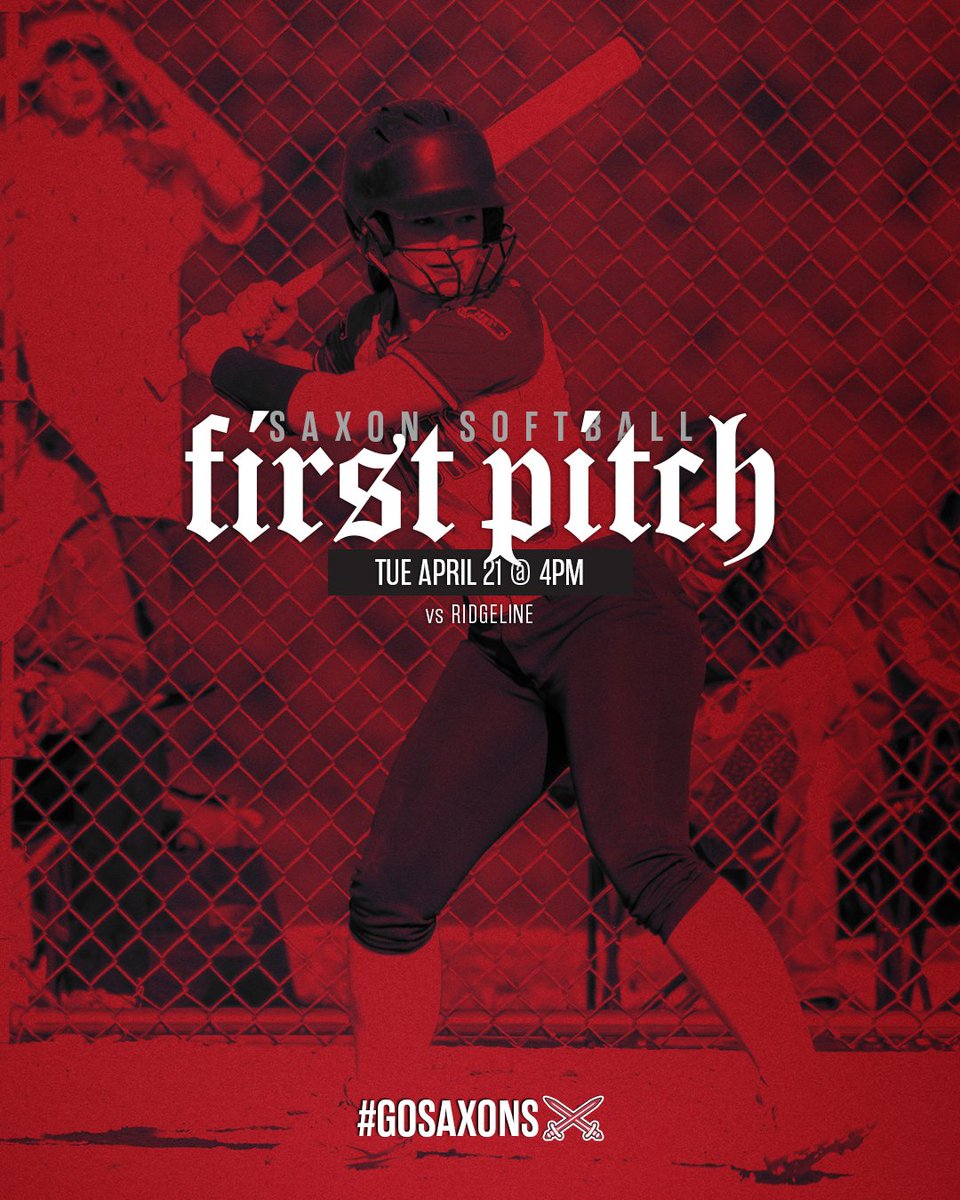 saxonsathletics's tweet image. Saxon 🥎 hosts Ridgeline today (4/21) on the Ferris Softball Diamond at 4PM!

#spokane #softball #fastpitch #gosaxons⚔️