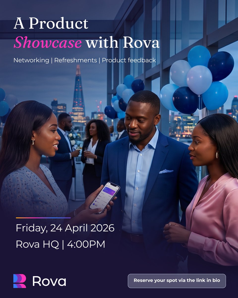 GetRovaApp's tweet photo. If you have been using Rova , we're opening our doors to you this Friday!

Join us for a product showcase where we'll show you  what we've been building &amp; what's coming next.

Reserve your spot via the link in bio 
 
See you on Friday! https://t.co/ZJgVIz7eBA