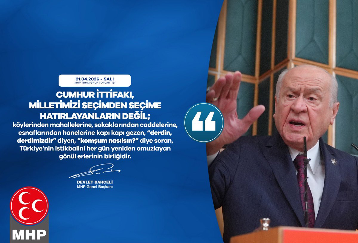 Cumhur İttifakı, milletimizi seçimden seçime hatırlayanların değil; köylerinden mahallelerine, sokaklarından caddelerine, esnaflarından hanelerine kapı kapı gezen, “derdin, derdimizdir” diyen, “komşum nasılsın?” diye soran, Türkiye’nin istikbalini her gün yeniden omuzlayan gönül