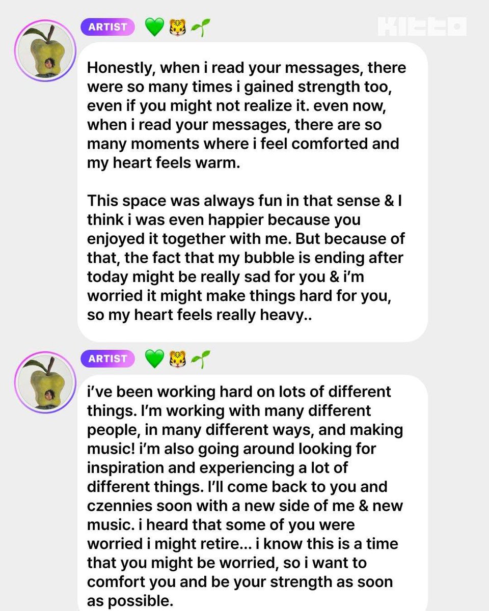 mybelovesun's tweet image. 260420 kitto.magazine instagram #MARK #마크 

Mark left a heartfelt final Bubble message for Czennies as his subscription comes to an end, and it was the most sincere thing we've read in a while. 🥹