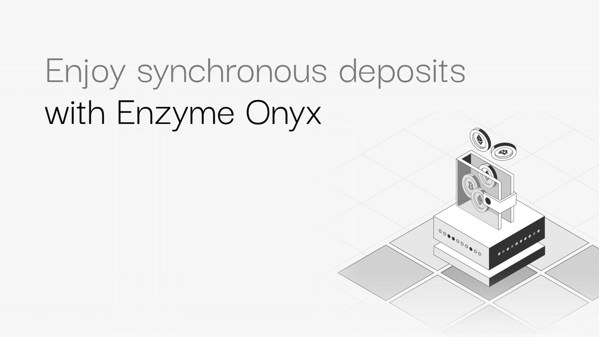 enzymefinance's tweet photo. 🚨 New on Onyx: Synchronous Deposits. 

Until now, all deposits went through a queue, now investors can also deposit instantly at the current share price.

Learn more: https://t.co/2rhLO7mnuC https://t.co/ibtwldmHSl