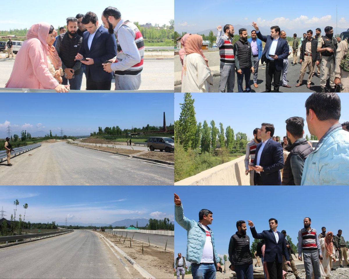 ddnewsSrinagar's tweet image. DC Athar Aamir Khan reviews Ring Road Phase-I, airport &amp;amp; rail connectivity in Budgam. 

#Budgam #Infrastructure