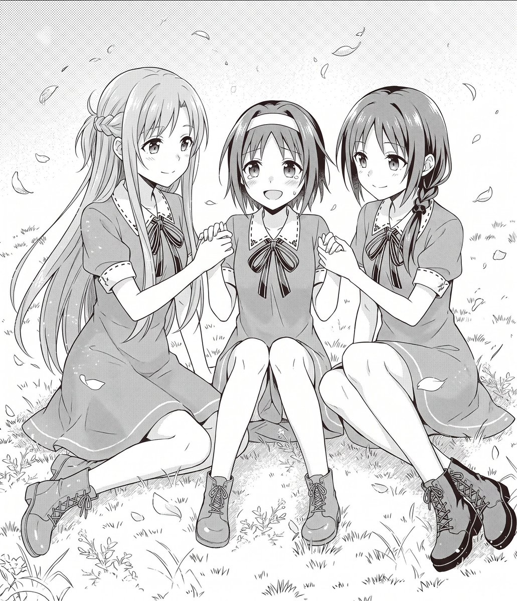 yuukikonno_ever's tweet image. Yuuki’s best sisters ! ! 
ユウキの最高のお姉ちゃんたち！！  

Both Asuna and Aiko are the most precious persons for Yuuki in her journey. They support and take care of  Yuuki very well.  
#sao_anime 
#ユウキ #yuuki 
#アスナ #asuna 
#ラン #aiko 
#sisters 

by AI