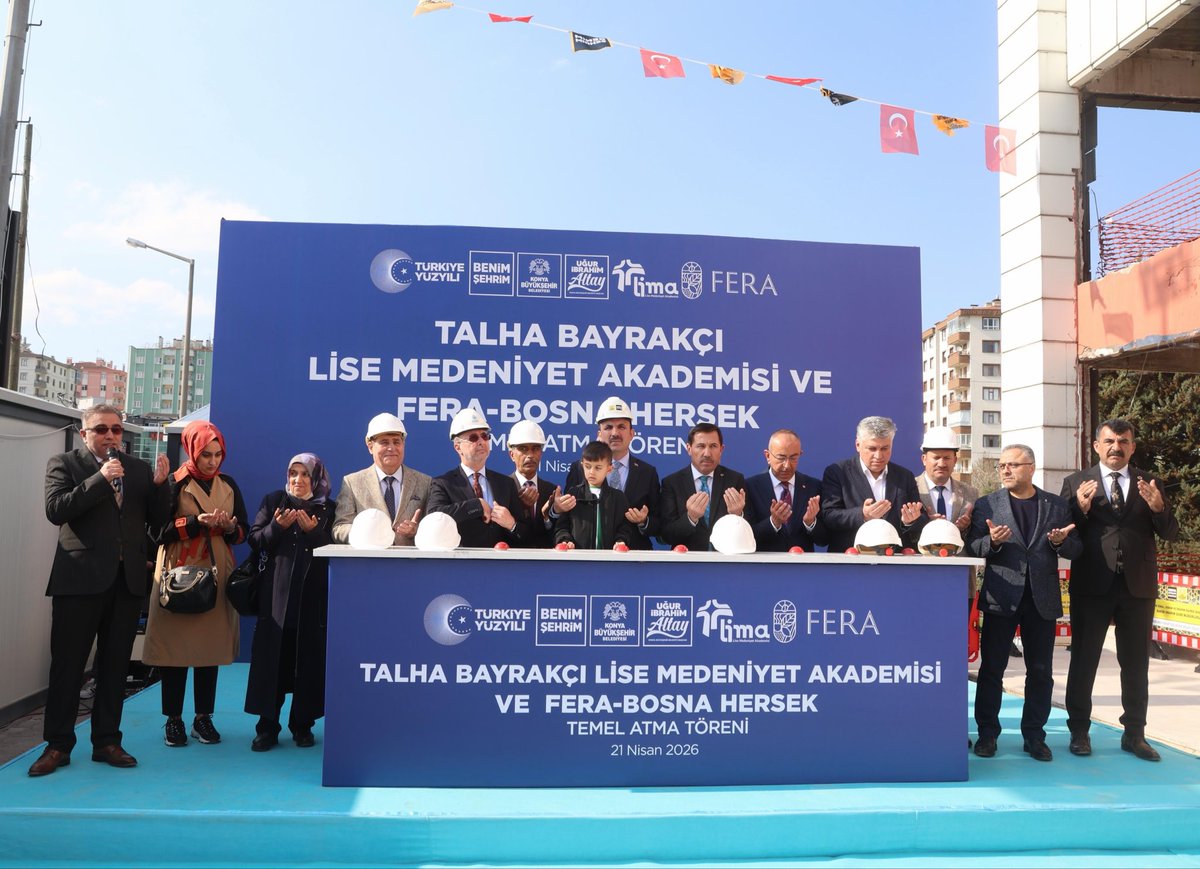 u_ibrahim_altay's tweet photo. Gençlerimiz için yeni bir eğitim ve gelişim alanını daha şehrimize kazandırıyoruz.

Talha Bayrakçı Lise Medeniyet Akademisi ve Fera-Bosna Hersek projelerimizin temelini attık.

İnşallah bu güzel eser, 2014 yılında kaybettiğimiz Talha Bayrakçı kardeşimizin adıyla uzun yıllar boyunca hizmet verecek.

Emeği geçen herkese gönülden teşekkür ediyorum.