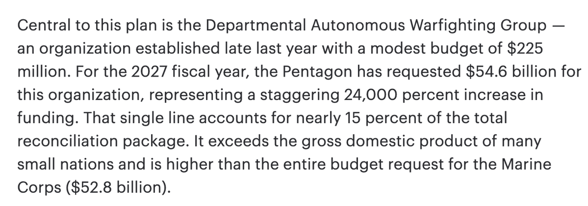 Tucked into Trump's absurd $1.5 trillion Pentagon request is $54.6 billion drone budget. A 24,000% increase over last year. 

Who has just happened to have gotten into the drone business recently? 

Don, Jr. and Eric Trump. 
I'm sure that's just a coincidence.