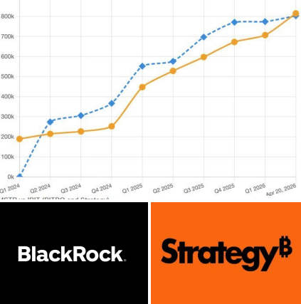 BachDang149's tweet image. Strategy just overtook BlackRock as the largest corporate BTC holder

bro let that sink in

a software company now holds more Bitcoin than the world's biggest asset manager 💀

Strategy: 815,061 BTC (~$61.5B)
BlackRock: ~802.824  BTC

#BTC #Strategy #BlackRock