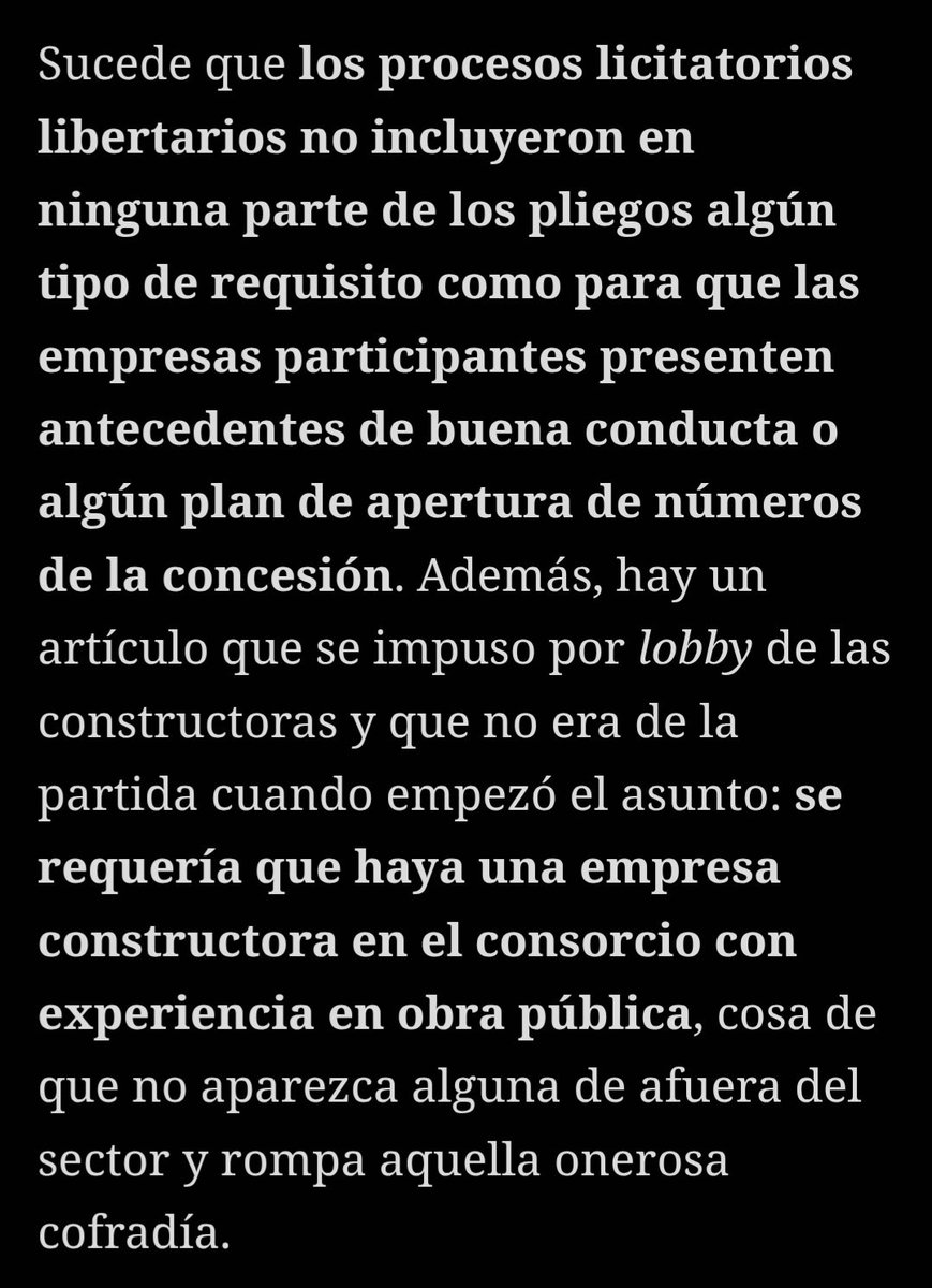 <a href="/diegocabot/">Diego Cabot</a> El histórico “club de la obra pública" se quedará con una caja millonaria alrededor de los peajes hasta alrededor de 2050. 

"Cambiar todo para que nada cambie"