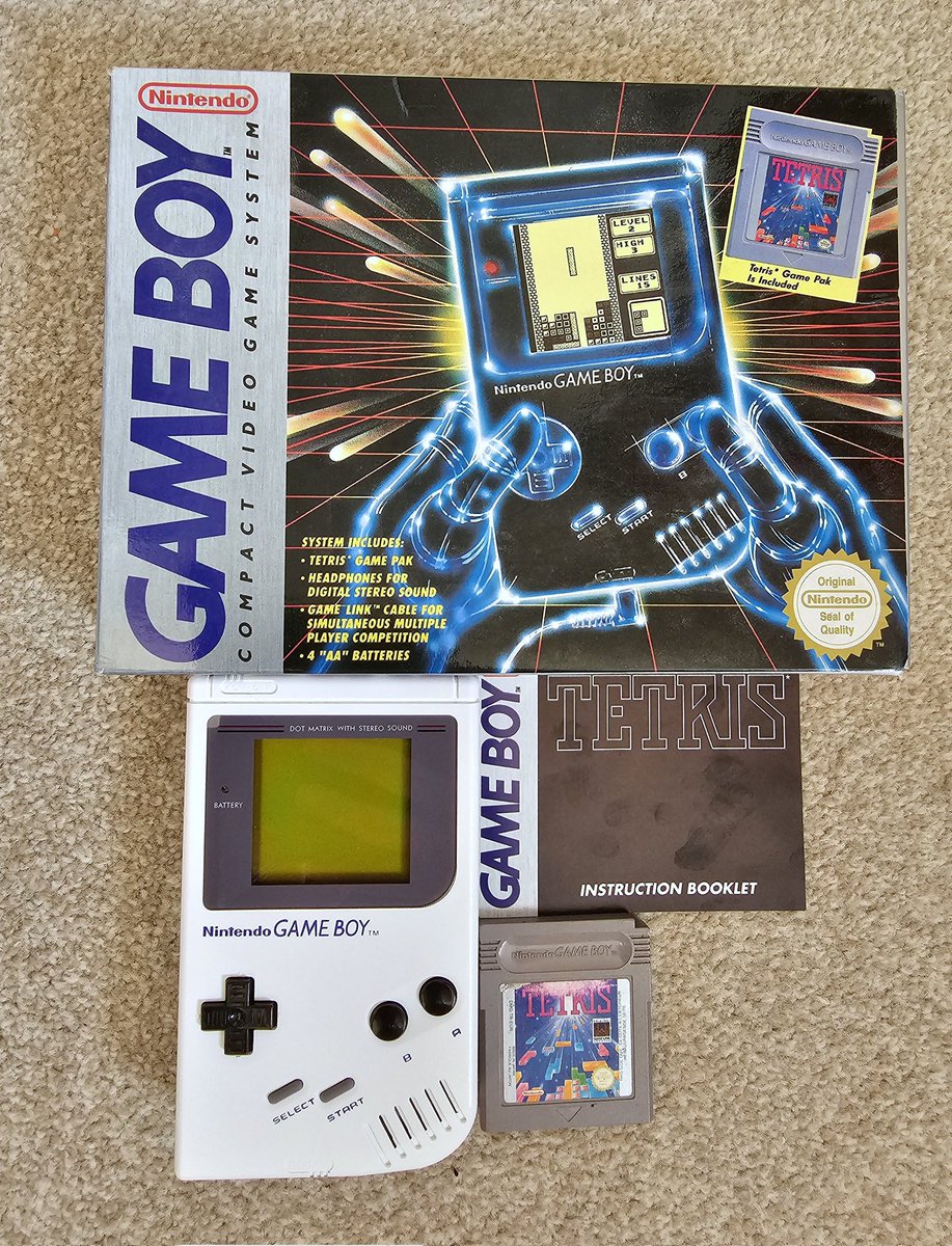 This day in 1989, the Nintendo Gameboy was first released along with the iconic Tetris game. 37 years ago. #nintendogameboy #gameboy #Nintendo #handheldgaming #retrogaming