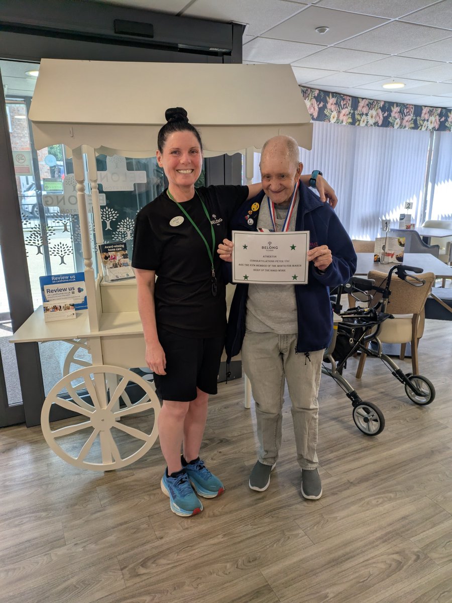 BelongVillages's tweet image. The inaugural winner is Peter Adshead. Kelly says: "His commitment to training and positive attitude have not gone unnoticed. Well done, Peter—keep pushing, inspiring others, and setting a great example every day!"

Go on, our Peter! 💪

#Atherton #Wellbeing #GymGoals
