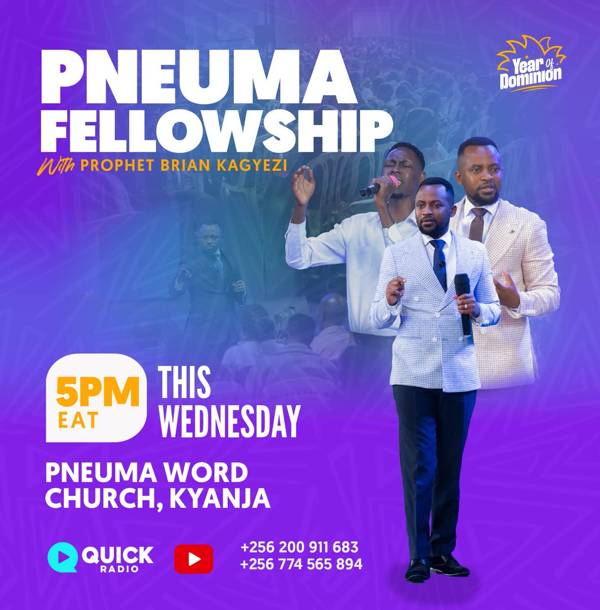 PBKagyezi's tweet image. The highest calling of a believer is not to work for God but to walk with God.

Join us this Wednesday, 5 PM, for Pneuma Fellowship at Pneuma Word Church, Kyanja. 
#2DaysToGo 
#3DayProphetic 
#GodSpeaks