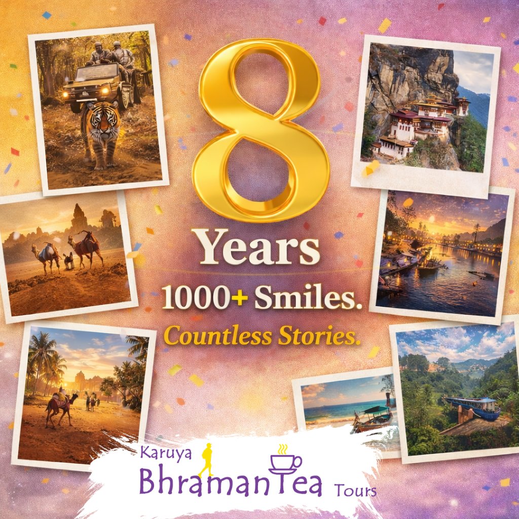 bhramantea's tweet photo. Celebrating 8 incredible years of travel, memories, and trust 🌍✨

From thrilling wildlife safaris and serene beaches to cultural journeys and international adventures, every trip has been a story worth remembering. https://t.co/6PSlmI4AE0