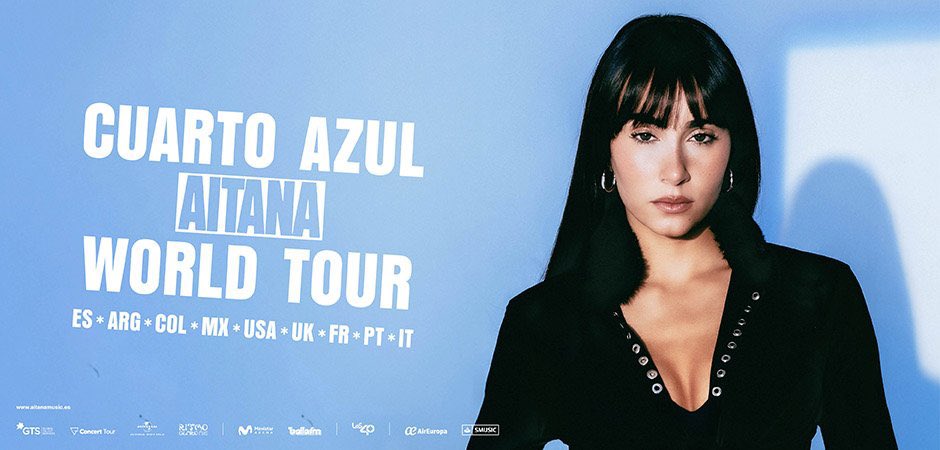 Nuevas entradas disponibles para algunas ciudades de #CuartoAzulWorldTour en España debido a un ajuste de producción💙

📍Roquetas de Mar, Valencia, Albacete, Sevilla, Aviles, Barcelona y Madrid.

Consigue tu entrada aquí: tienda.aitanamusic.es/pages/tour