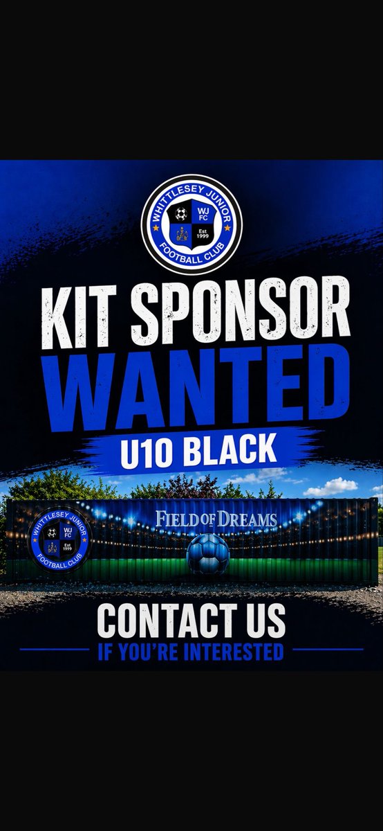 Dancy87's tweet photo. Great opportunity to sponsor the u10 Black. https://t.co/3lRayZiobX