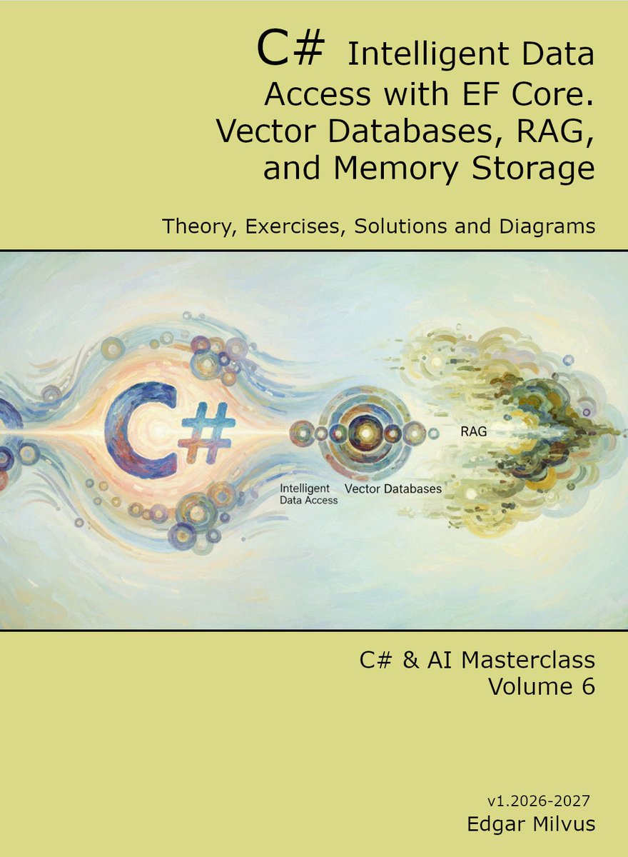 ProgrammingCCC's tweet image. Intelligent data access with EF core with C# ebook available:
 leanpub.com/ASPNETCSharp

Or

amazon.com/dp/B0GQHT2Q2N

#csharp #ai