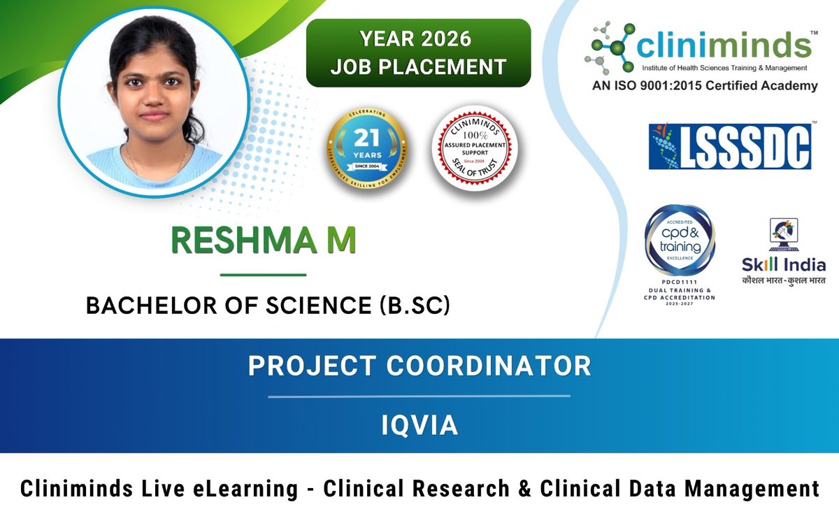 CXliniminds's tweet photo. Cliniminds Recent Placements: 🎉 Cliniminds continues to empower aspiring professionals with successful placements across the healthcare, pharma, and life sciences industries. 🚀  📞 Contact: + 95601 02589  https://t.co/fOhq54g63g  #Cliniminds #PlacementSuccess #RecentPlacements https://t.co/60hzEboL1o