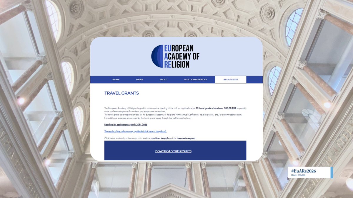 European Academy of Religion tweet media