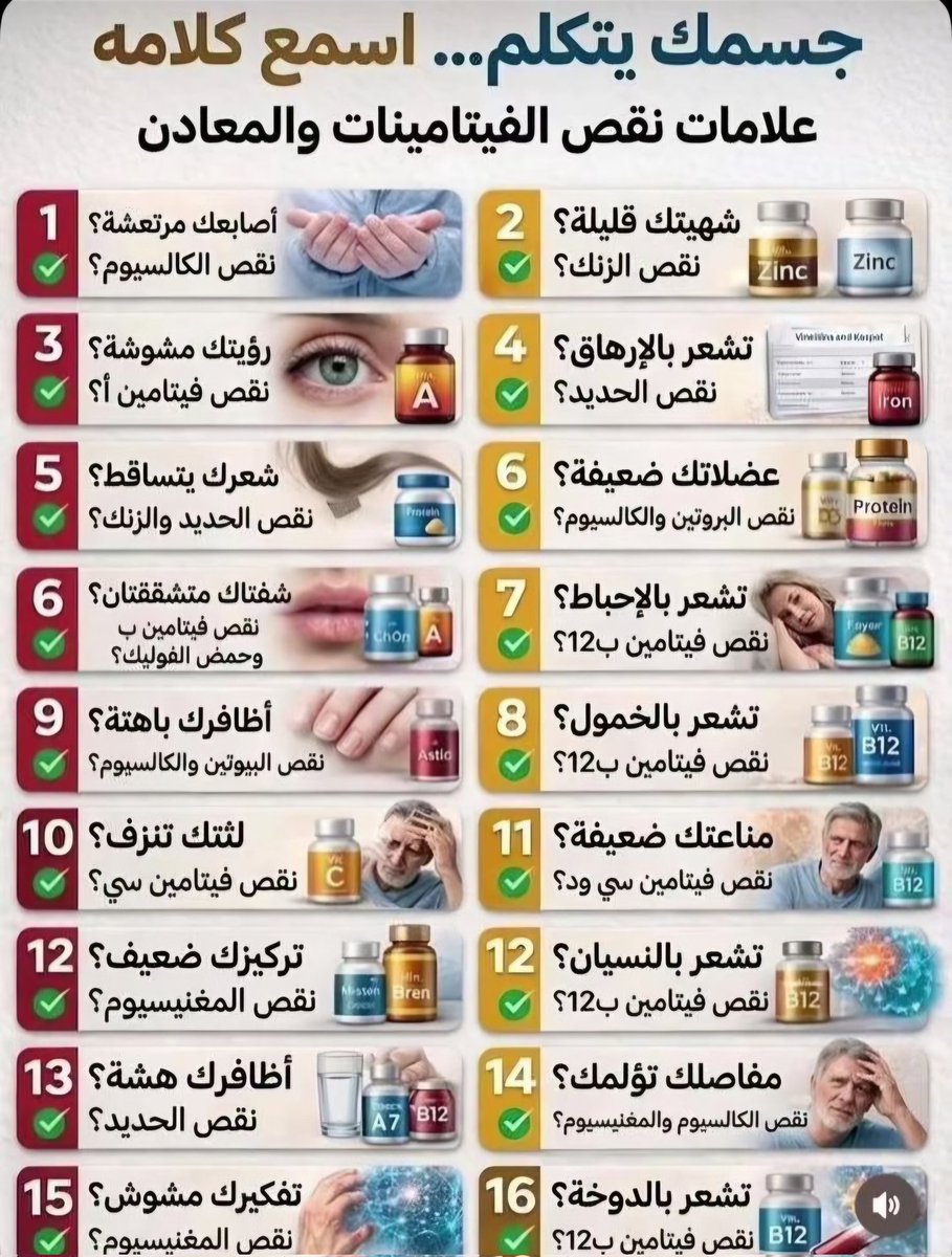 DrAhmadAlshaikh's tweet photo. إشارات الجسم لنقص بعض الفيتامينات عندك https://t.co/PZKmlEGL33