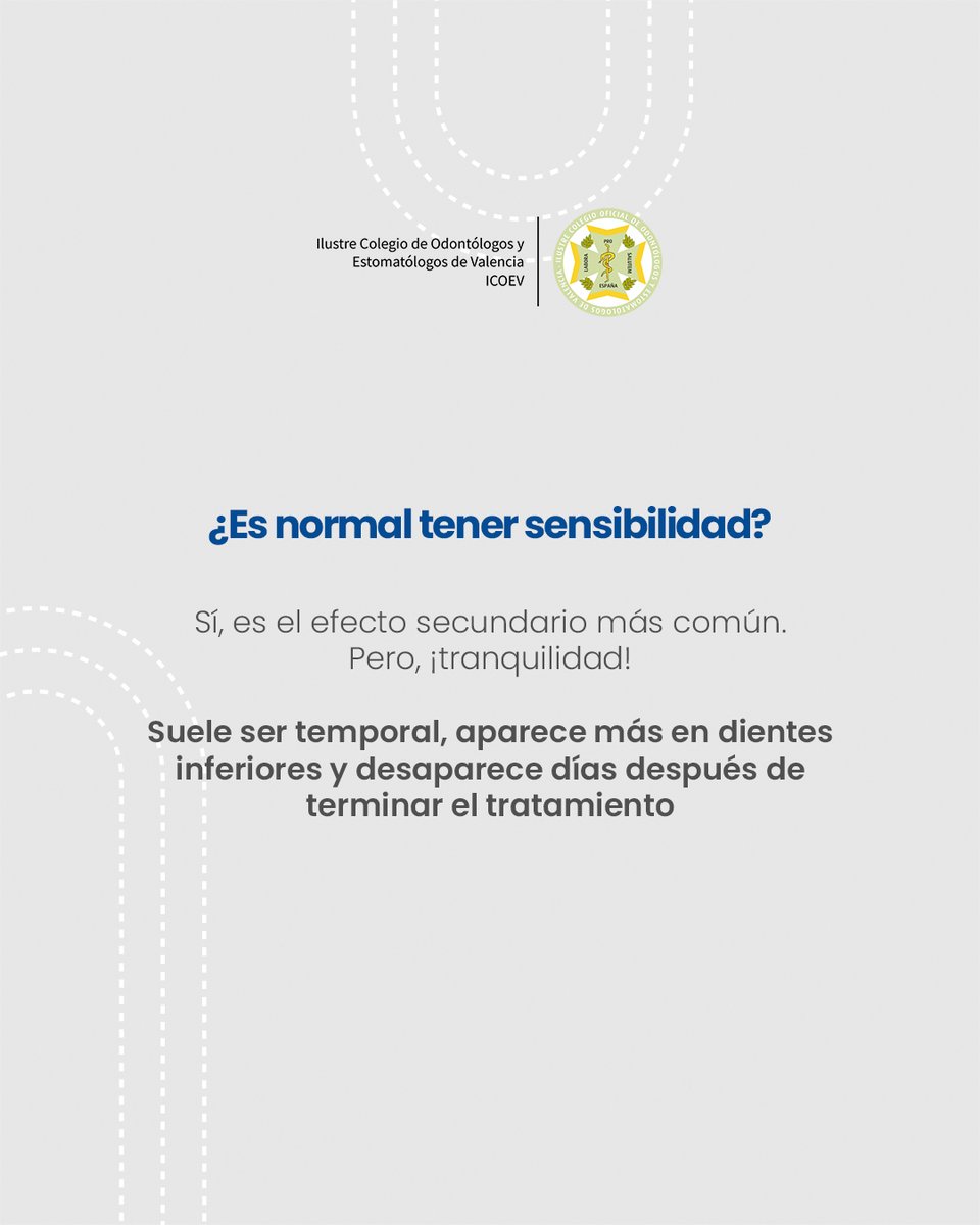 icoev's tweet photo. El blanqueamiento dental es uno de los tratamientos más demandados, pero también uno de los que más dudas genera 🦷

¿Es duradero? ¿Duele? ¿Es seguro?

La realidad es que se trata de un procedimiento seguro y eficaz siempre que esté supervisado por un profesional https://t.co/7KpxhpKfR2