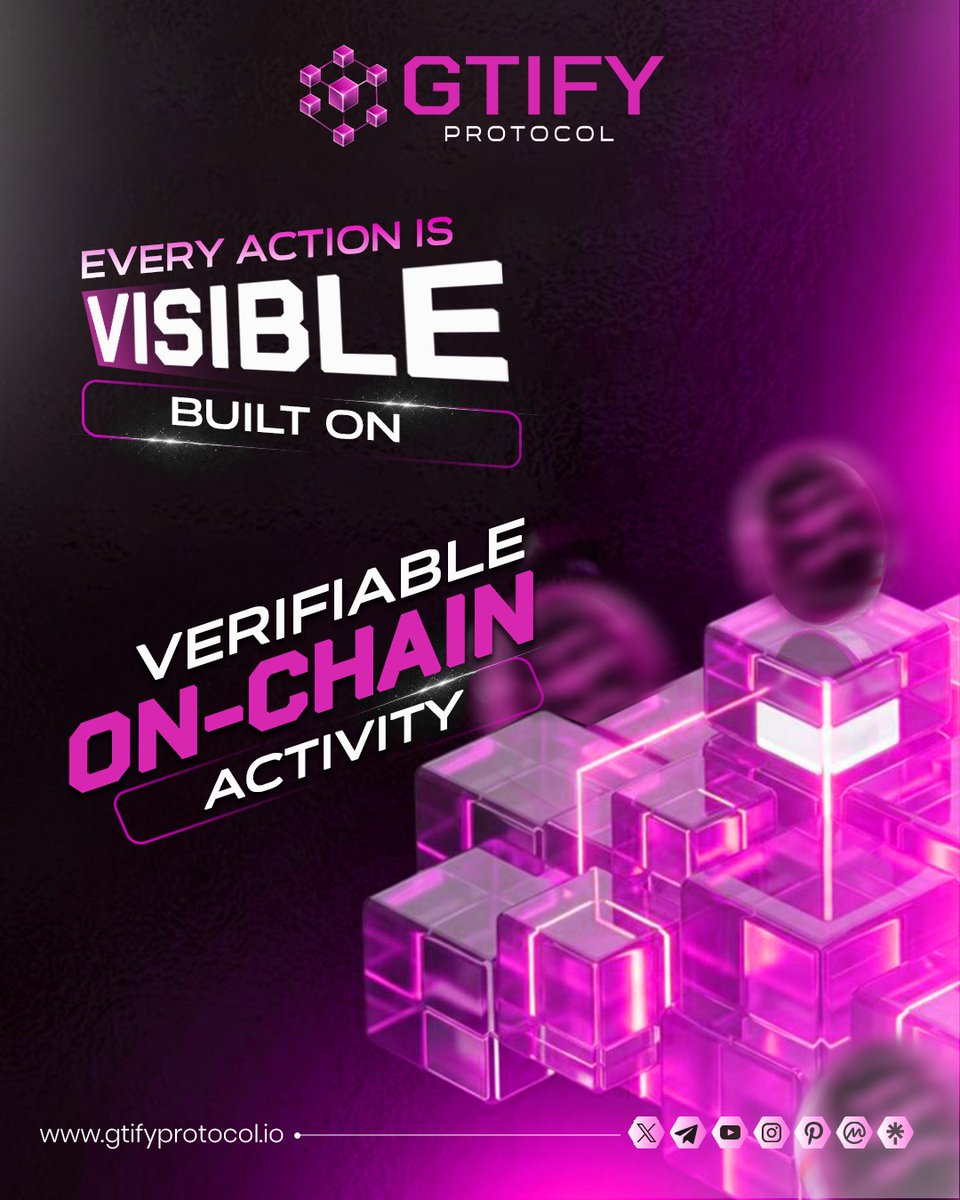 gtifyprotocol's tweet photo. Visibility is the foundation ✔️

Every action within GTIFY Protocol remains recorded, verifiable, and consistent on-chain.
🤕🤕🤕💥💥💥💥💥💥

Clear systems. Traceable execution. Real transparency.

⏸  https://t.co/ASnHYoUNeR

#GTIFYProtocol #OnChain #Transparency 🚀 https://t.co/kXLUFzC5Td