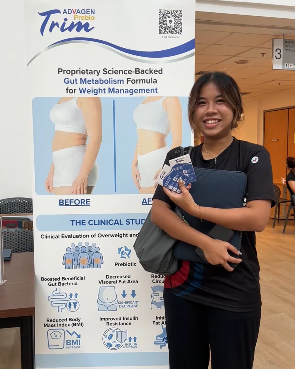 advagenltd's tweet photo. ADVAGEN Supports @NTUsg @CCEB_NTU NTU Club Exam Welfare Pack Day.
We distributed free samples of ADVAGEN PrebioTrim, a Proprietary, Science-Backed Gut Metabolism Formula, to students who were preparing for the exam season.
Good luck, everyone!

#NTU #CCEB #ExamWelfarePackDay https://t.co/Tquvb3f0i1