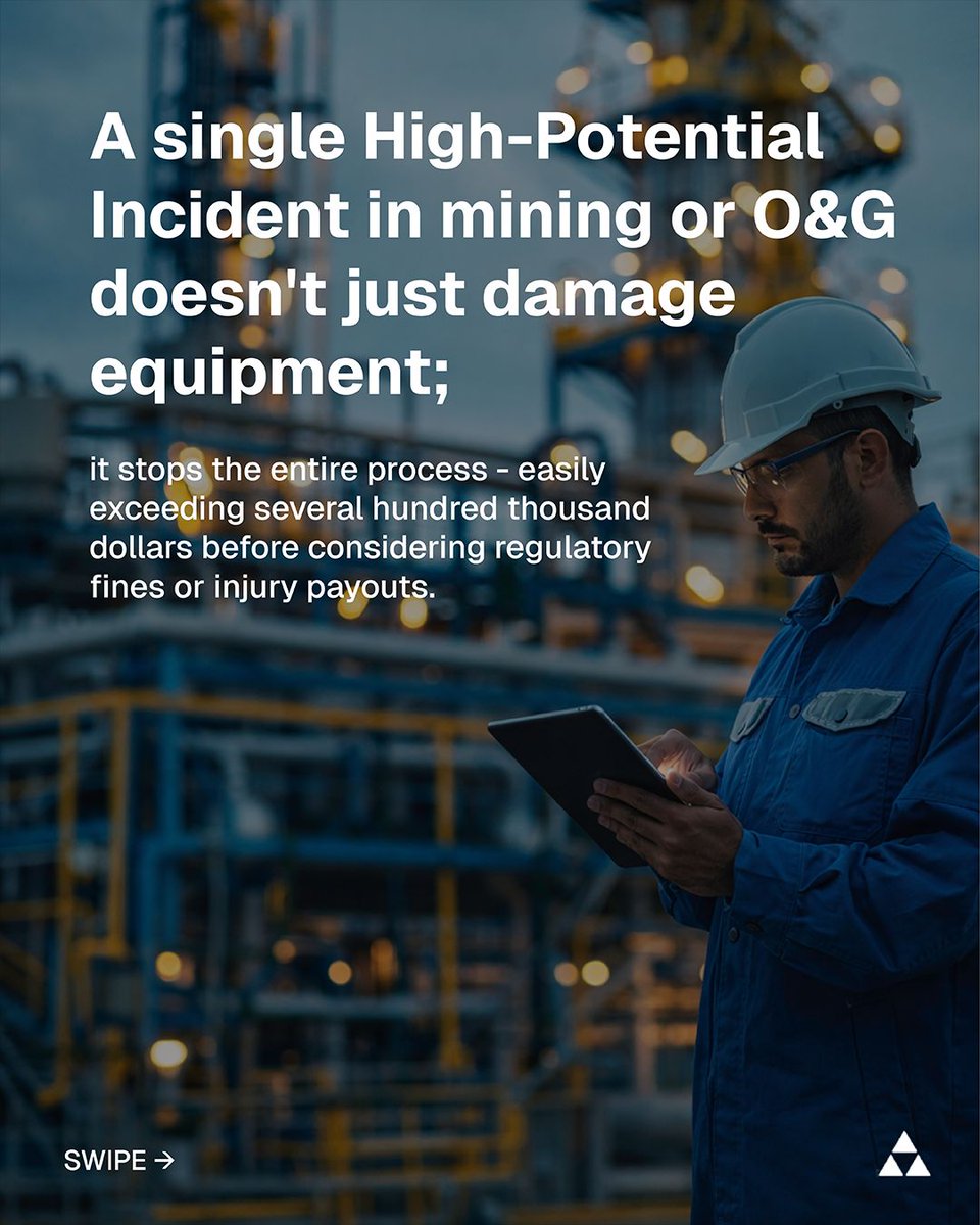 upvioai's tweet photo. The cost of a single "High-Potential Incident" in the mining or oil and gas sector often exceeds several hundred thousand dollars in lost production and equipment damage alone. https://t.co/LeM8dP9t0E