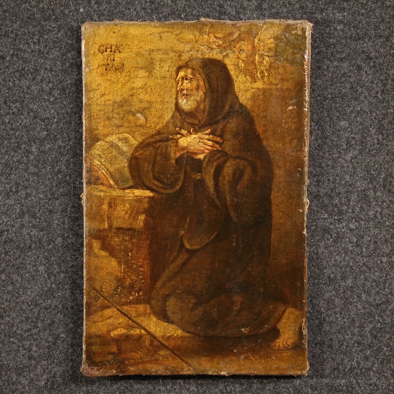 ParinoAntichita's tweet image. 950€ Antique Italian painting Saint Francis of Paola from the 17th century - cod 11552 parino.it/en/product/ant… #FORSALE #antiques #antiquariato #antiquario #interiordesign #antiqueshop #designinterior #arredamento #painting #art #classicalart #oldmasters #antichità #religious