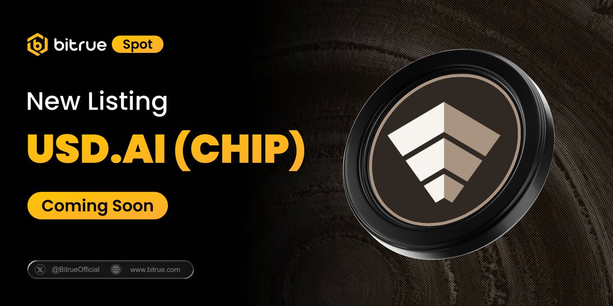 BitrueOfficial's tweet image. 🚀 New Listing @USDai_Official $CHIP is coming to #Bitrue Spot!

✅ Deposits are OPEN via #Arbitrum Network

📕 $CHIP powers #USD.AI which is the permissionless lending protocol built to finance AI infrastructure.

Details: support.bitrue.com/hc/en-001/arti…