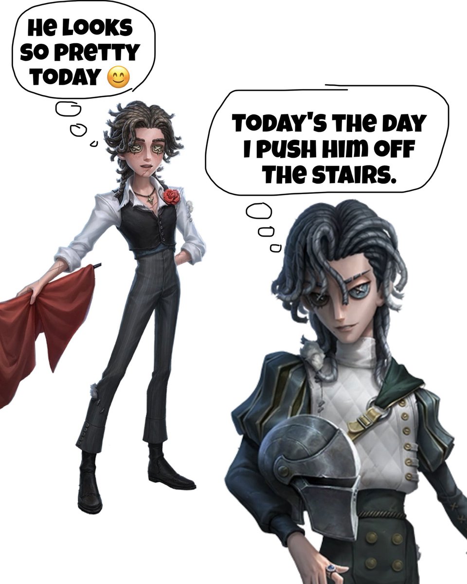 This is literally them 😭🙏🏻

#Hernarich #斗骑 #IdentityV