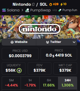 Degen_Hardy's tweet photo. Picked up a bag of $NINTONDO on Solana.

Deep cut lore play that most of CT is sleeping on…

This traces back to Billy Markus dropping random meme strings into $DOGE coin genesis back in 2013

“Nintondo” was literally just a typo joke…Nintendo + pure internet chaos energy 💀

CA: EAm9mT1W8qTseijesS6ZLLVq34dDdGZjvBPaZKiGpump
