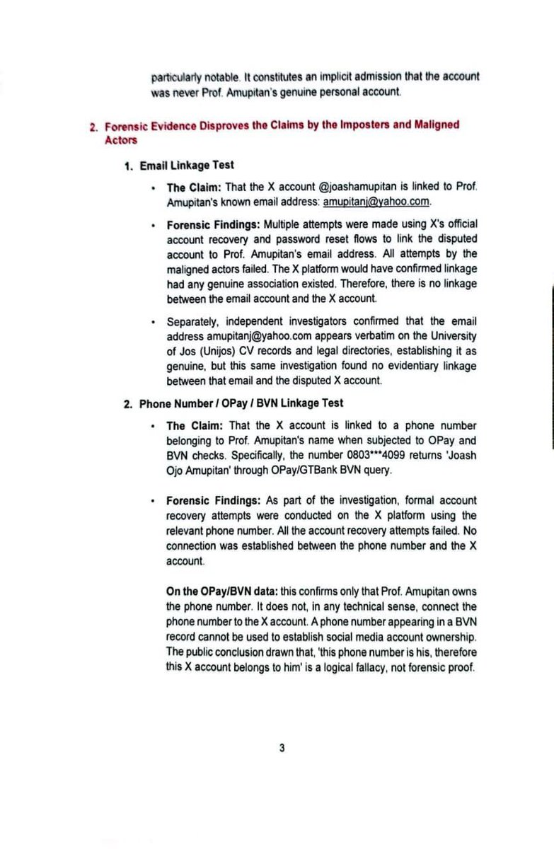 ProfMgbeke's tweet image. STOP LYING TO NIGERIANS

As a criminologist and forensic analyst, I approach issues like this with one guiding principle: evidence must be independent, verifiable, and free from self interest. That is the foundation of justice anywhere in the world. Let me be honest and very