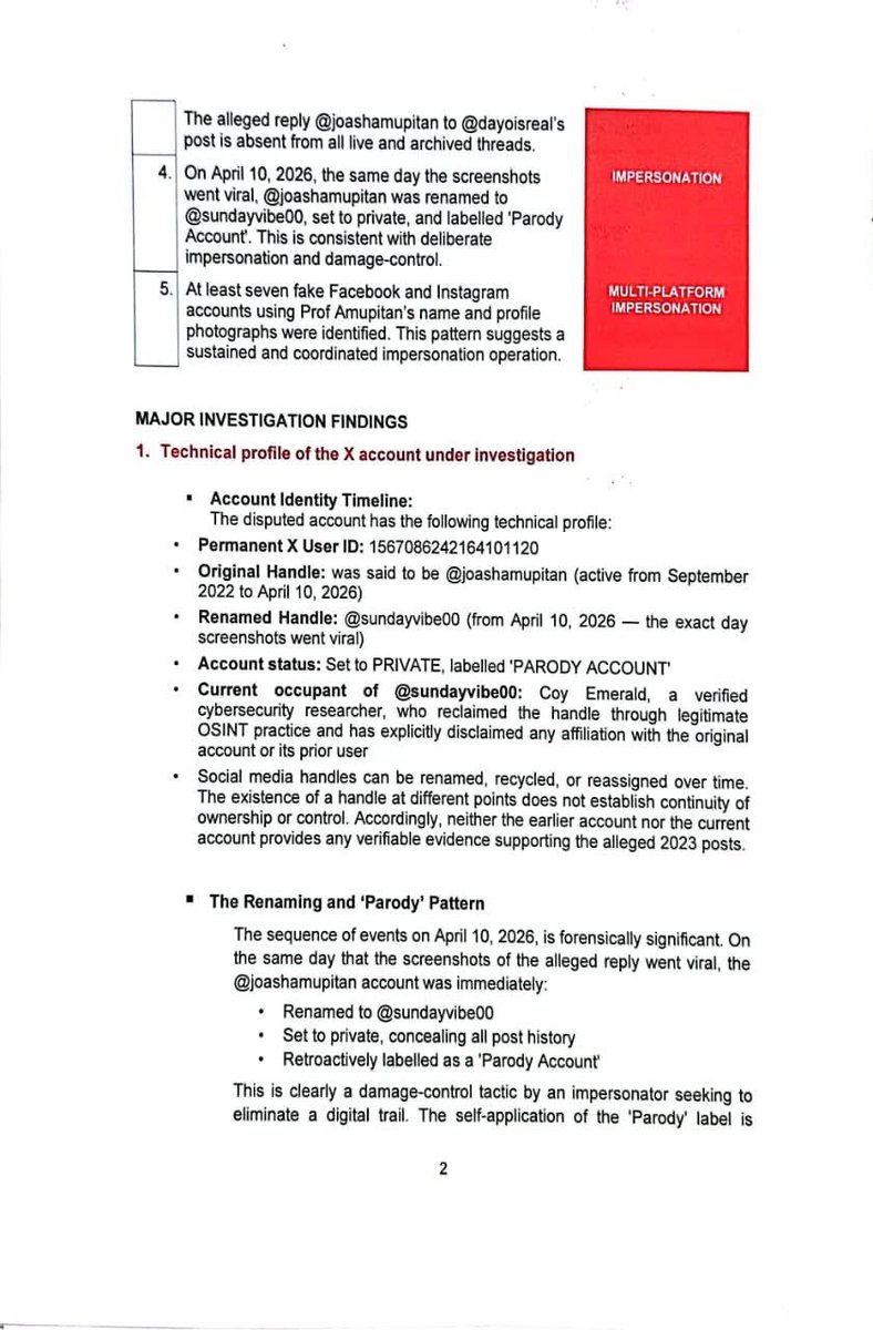ProfMgbeke's tweet image. STOP LYING TO NIGERIANS

As a criminologist and forensic analyst, I approach issues like this with one guiding principle: evidence must be independent, verifiable, and free from self interest. That is the foundation of justice anywhere in the world. Let me be honest and very